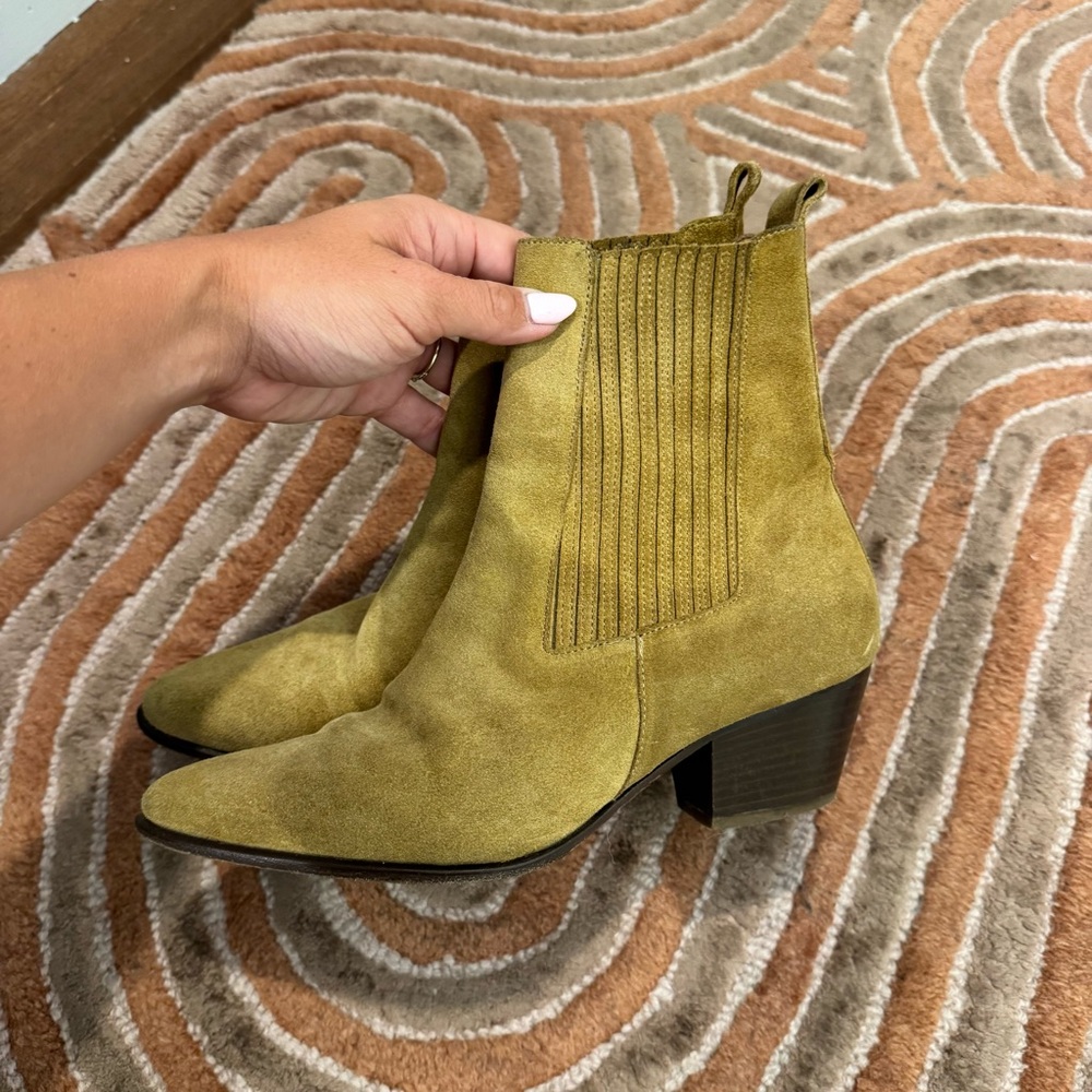 Sandro Tan Suede Ankle Boots